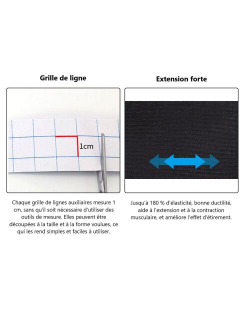 Bande de maintien Kinesiologie noir