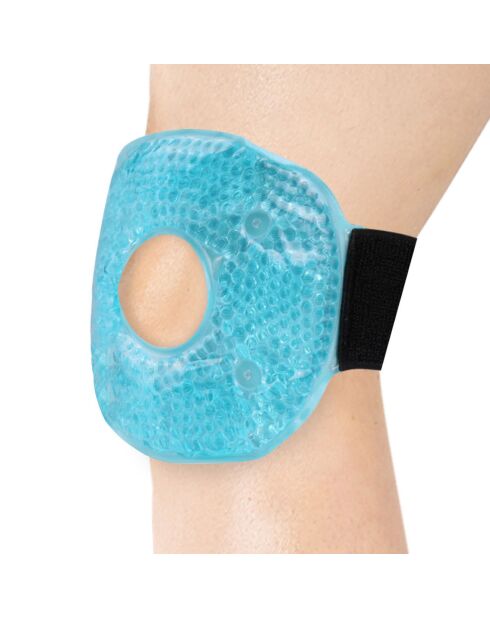 Genouillère chaude et froide bleue