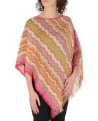 Poncho en Laine mélangée multicolore