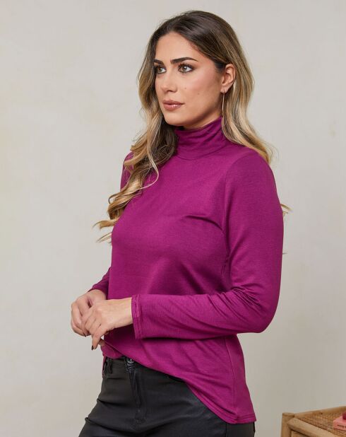 Top en Coton mélangé Botzaris prune