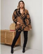 Manteau en Laine mélangé Isaya noir
