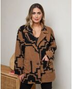 Manteau en Laine mélangé Isaya noir