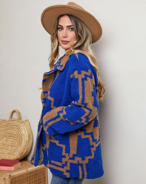 Manteau en Laine mélangé Isaya royal