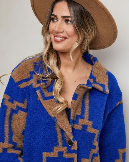 Manteau en Laine mélangé Isaya royal