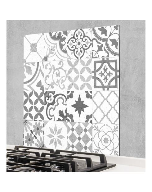 Crédence adhésive Carreaux de Ciment multicolore - 60x90 cm