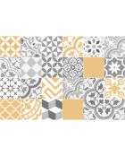 Crédence adhésive Carreaux de Ciment multicolore - 60x90 cm
