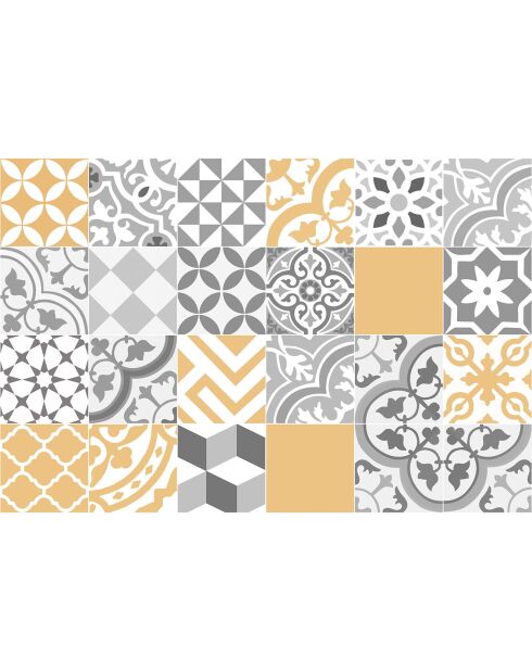 Crédence adhésive Carreaux de Ciment multicolore - 60x90 cm