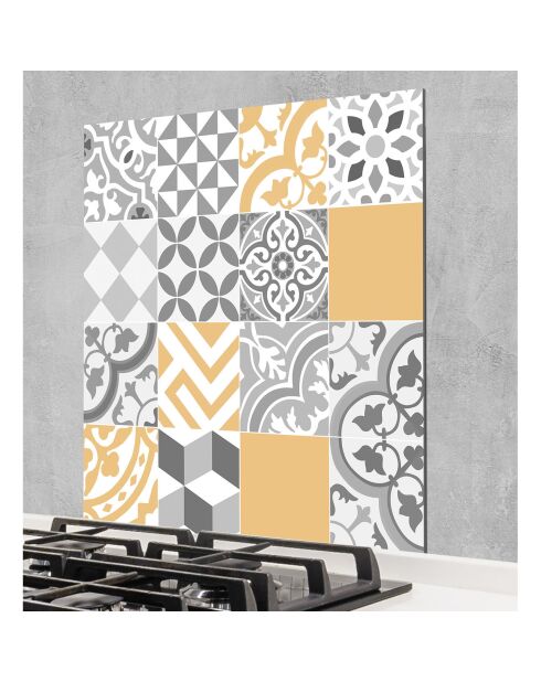 Crédence adhésive Carreaux de Ciment multicolore - 60x60 cm