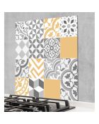Crédence adhésive Carreaux de Ciment multicolore - 60x90 cm