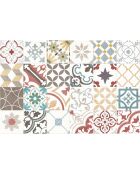 Crédence adhésive Carreaux de Ciment multicolore - 60x90 cm