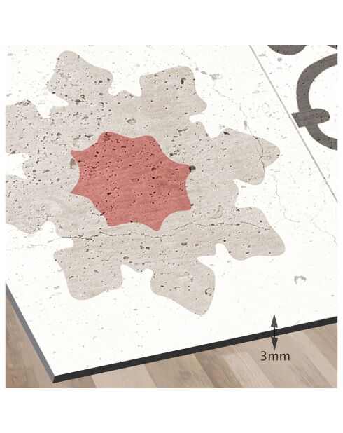 Crédence adhésive Carreaux de Ciment multicolore - 60x90 cm