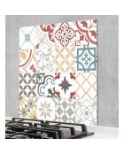 Crédence adhésive Carreaux de Ciment multicolore - 60x90 cm