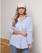 Chemise Leonise bleu/blanc