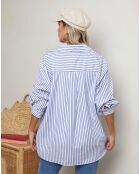 Chemise Leonise bleu/blanc
