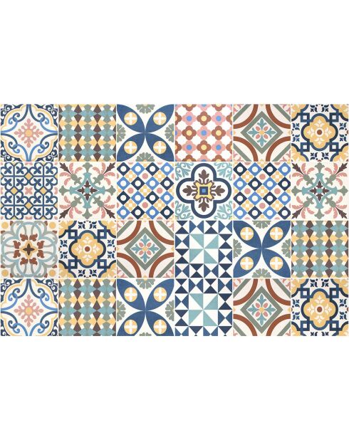 Crédence adhésive Carreaux de Ciment multicolore - 60x90 cm