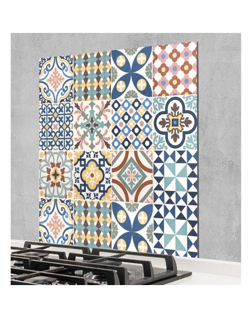 Crédence adhésive Carreaux de Ciment multicolore - 60x60 cm