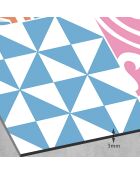 Crédence adhésive Carreaux de Ciment multicolore - 60x90 cm