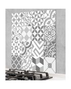 Crédence adhésive Carreaux de Ciment multicolore - 60x90 cm