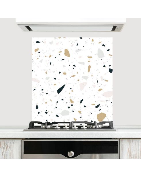 Crédence adhésive Terrazzo multicolore - 70x90 cm