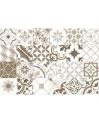 Crédence adhésive Carreaux de Ciment multicolore - 60x90 cm