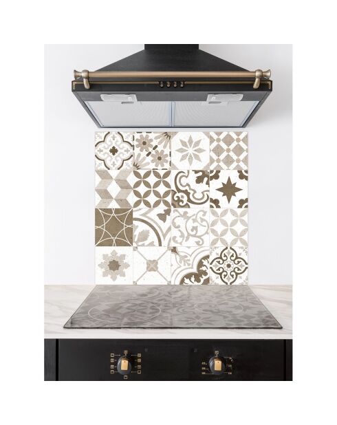 Crédence adhésive Carreaux de Ciment multicolore - 60x90 cm