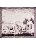 Crédence adhésive Faïence multicolore - 60x70 cm