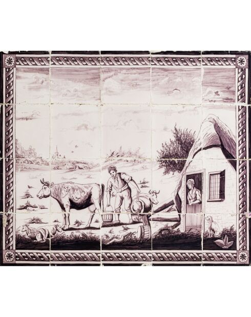 Crédence adhésive Faïence multicolore - 60x70 cm