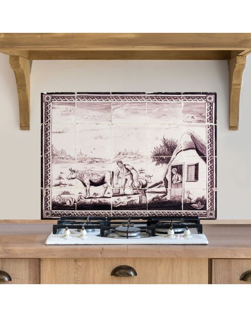 Crédence adhésive Faïence multicolore - 60x70 cm