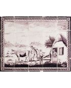 Crédence adhésive Faïence multicolore - 70x90 cm