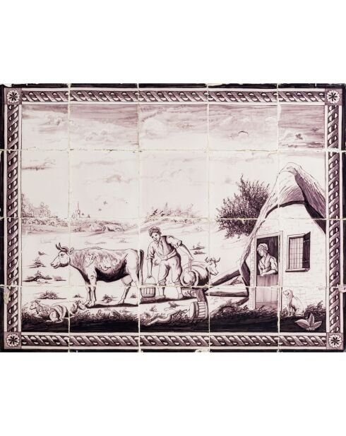 Crédence adhésive Faïence multicolore - 70x90 cm