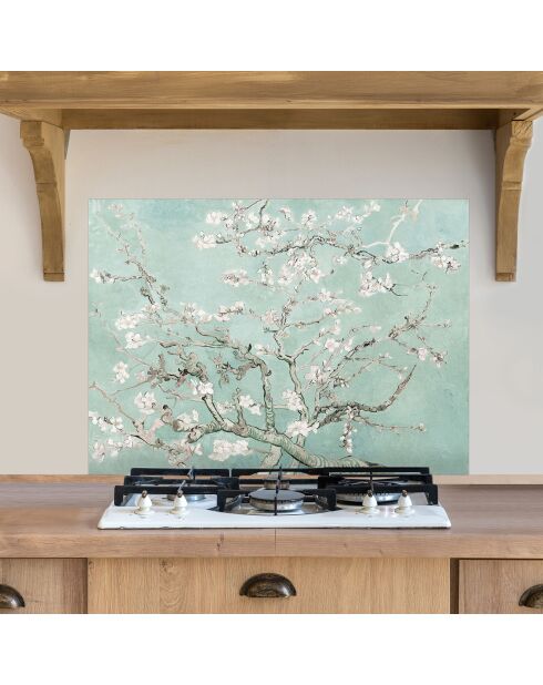 Crédence adhésive Amandier en fleurs multicolore - 60x90 cm