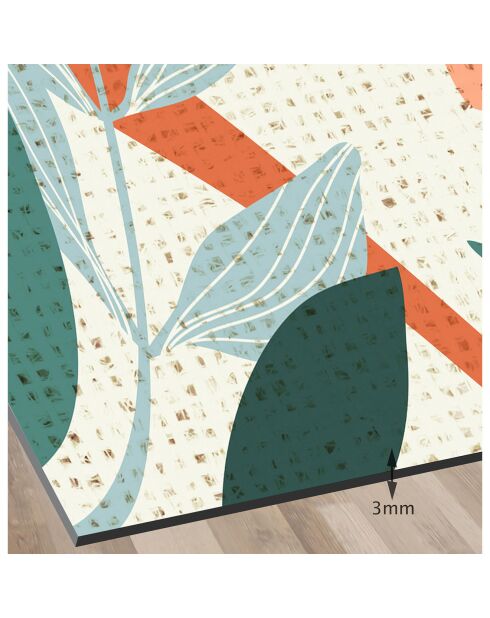 Crédence adhésive Tropical  multicolore - 70x90 cm