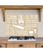 Crédence adhésive Vin multicolore - 60x70 cm