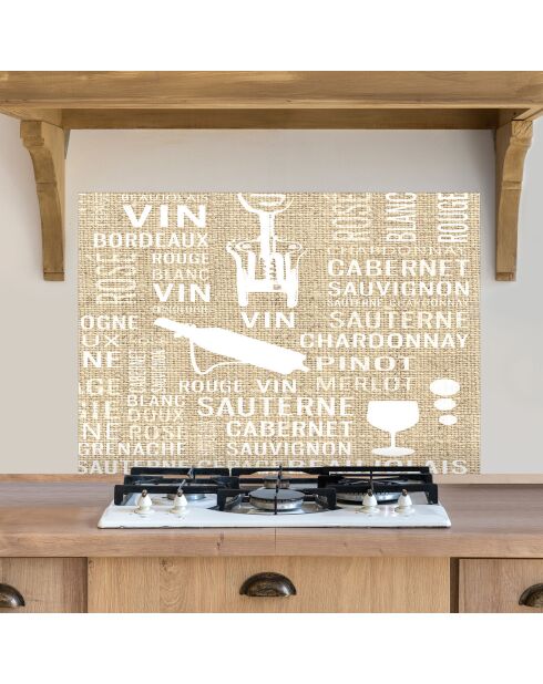 Crédence adhésive Vin multicolore - 60x70 cm