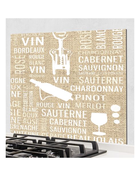 Crédence adhésive Vin multicolore - 60x70 cm