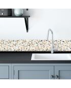 Crédence adhésive Terrazzo multicolore - 20x100 cm