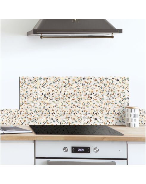 Crédence adhésive Terrazzo multicolore - 50x100 cm