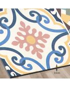 Crédence adhésive Carreaux de Ciment multicolore - 15x120 cm