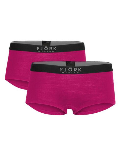 2 pantalones cortos rosas de mezcla de lana merino Liskaam