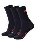 3 Paar schwarze Socken aus Merinowolle im klassischen Schnitt