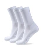 3 Paar weiße Socken aus Merinowolle im klassischen Schnitt