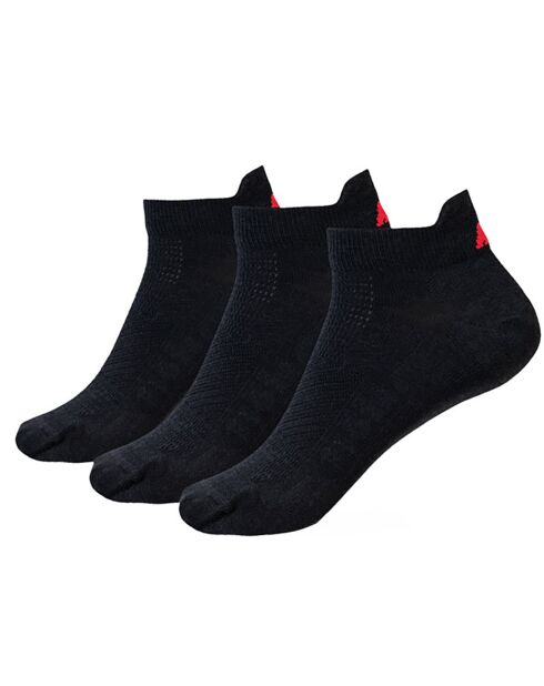 3 pares de calcetines negros y rojos de corte bajo en mezcla de lana merino