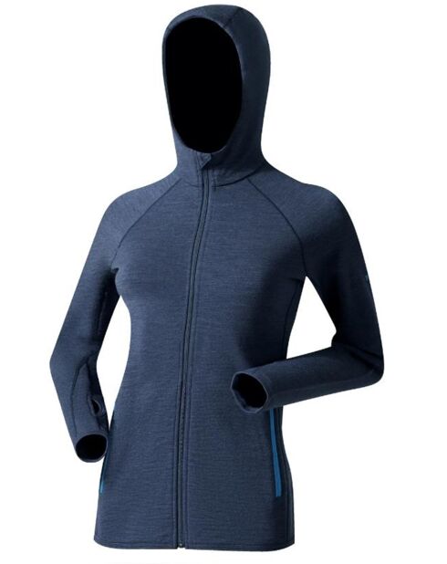 Ultrablauwe jas van 100% merinowol