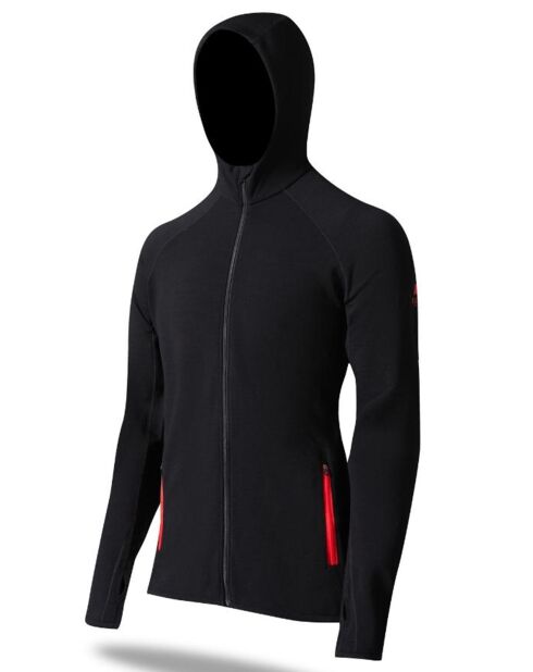 Ultraschwarze Jacke aus 100% Merinowolle