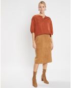 Chemise Aprila  marron rouille