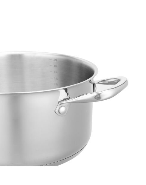 Faitout avec couvercle induction gris - D.38 cm