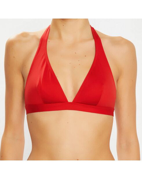 Haut de maillot de bain Essentiels rouge bordeaux