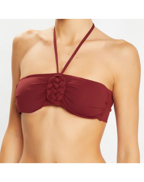 Haut de maillot de bain Elkano rouge bordeaux