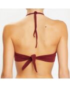 Haut de maillot de bain Elkano rouge bordeaux