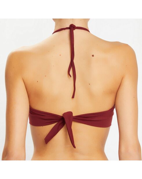 Haut de maillot de bain Elkano rouge bordeaux